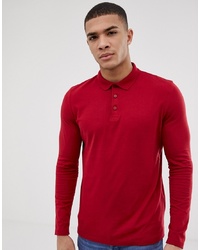 Мужской красный свитер с воротником поло от ASOS DESIGN