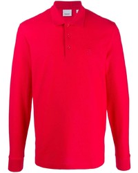 Мужской красный свитер с воротником поло от Burberry