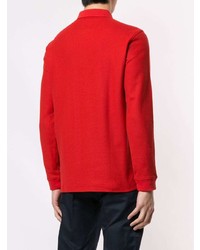 Мужской красный свитер с воротником поло от Kent & Curwen