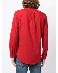 Мужской красный свитер с воротником поло от Polo Ralph Lauren