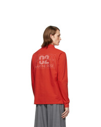 Мужской красный свитер с воротником поло от Martine Rose