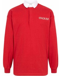 Мужской красный свитер с воротником поло от Stadium Goods
