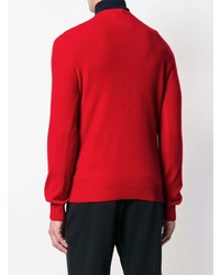 Мужской красный свитер с круглым вырезом с принтом от Iceberg