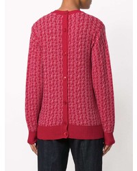 Женский красный свитер с круглым вырезом с принтом от Marni