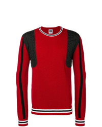 Мужской красный свитер с круглым вырезом с принтом от Les Hommes Urban