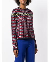 Женский красный свитер с круглым вырезом с принтом от Barrie