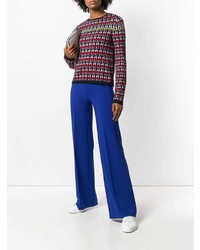 Женский красный свитер с круглым вырезом с принтом от Barrie