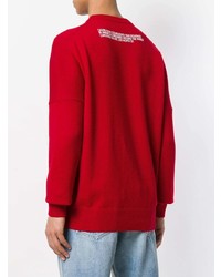 Мужской красный свитер с круглым вырезом с принтом от Calvin Klein 205W39nyc