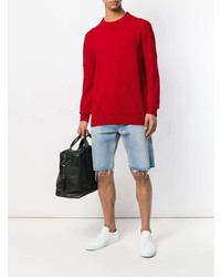 Мужской красный свитер с круглым вырезом с принтом от Calvin Klein 205W39nyc
