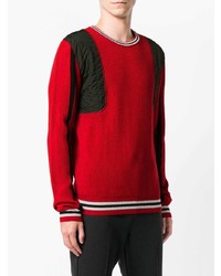 Мужской красный свитер с круглым вырезом с принтом от Les Hommes Urban