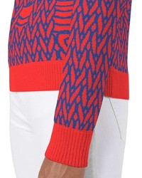 Женский красный свитер с круглым вырезом с принтом от Opening Ceremony