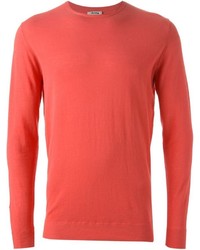 Мужской красный свитер с круглым вырезом от Acne Studios