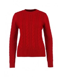 Женский красный свитер с круглым вырезом от adL