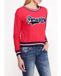 Женский красный свитер с круглым вырезом от Alcott