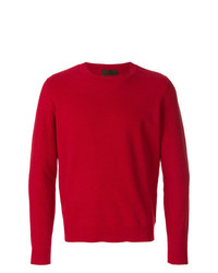 Мужской красный свитер с круглым вырезом от Altea