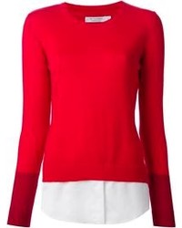 Женский красный свитер с круглым вырезом от Altuzarra