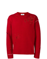 Мужской красный свитер с круглым вырезом от Ambush