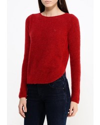 Женский красный свитер с круглым вырезом от Armani Jeans