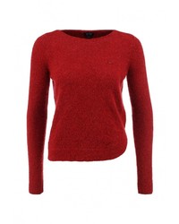 Женский красный свитер с круглым вырезом от Armani Jeans