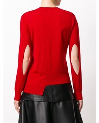 Женский красный свитер с круглым вырезом от Neil Barrett