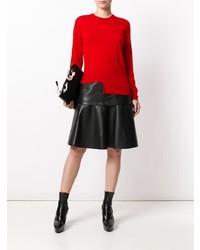 Женский красный свитер с круглым вырезом от Neil Barrett