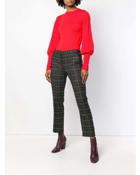 Женский красный свитер с круглым вырезом от Erika Cavallini