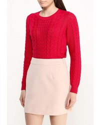 Женский красный свитер с круглым вырезом от Befree