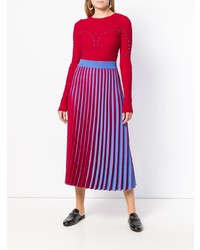 Женский красный свитер с круглым вырезом от Pinko