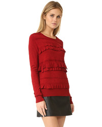 Женский красный свитер с круглым вырезом от Diane von Furstenberg