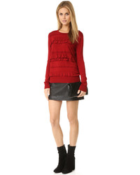 Женский красный свитер с круглым вырезом от Diane von Furstenberg