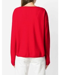 Женский красный свитер с круглым вырезом от Aspesi
