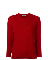 Женский красный свитер с круглым вырезом от Bottega Veneta