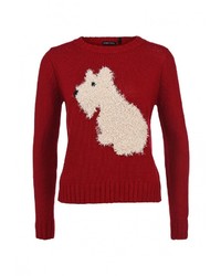 Женский красный свитер с круглым вырезом от Brave Soul