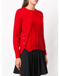 Женский красный свитер с круглым вырезом от Mauro Grifoni