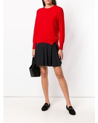 Женский красный свитер с круглым вырезом от Mauro Grifoni