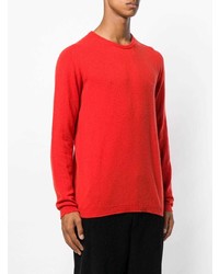 Мужской красный свитер с круглым вырезом от Roberto Collina