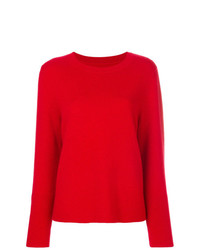 Женский красный свитер с круглым вырезом от Chinti & Parker