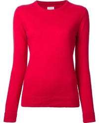 Женский красный свитер с круглым вырезом от CITYSHOP