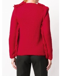 Женский красный свитер с круглым вырезом от Comme des Garcons