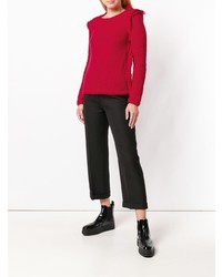 Женский красный свитер с круглым вырезом от Comme des Garcons