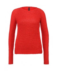 Женский красный свитер с круглым вырезом от Concept Club