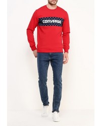 Мужской красный свитер с круглым вырезом от Converse