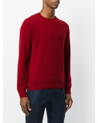 Мужской красный свитер с круглым вырезом от Cruciani