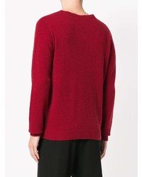 Мужской красный свитер с круглым вырезом от Mauro Grifoni