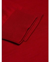 Мужской красный свитер с круглым вырезом от Versace