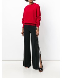 Женский красный свитер с круглым вырезом от Haider Ackermann