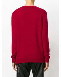 Женский красный свитер с круглым вырезом от A.P.C.