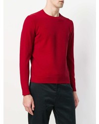 Мужской красный свитер с круглым вырезом от Altea
