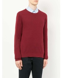 Мужской красный свитер с круглым вырезом от D'urban
