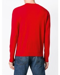 Мужской красный свитер с круглым вырезом от Ps By Paul Smith